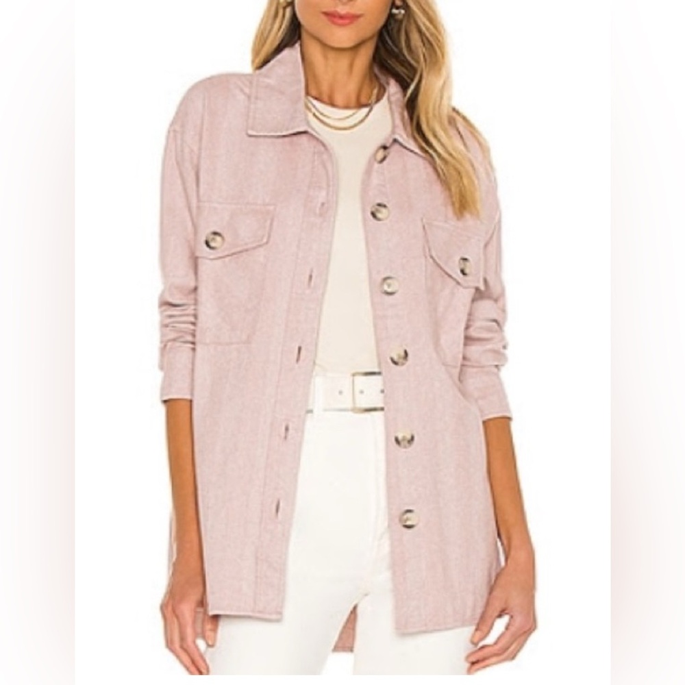 Sanctuary Mauve Button Down Shacket